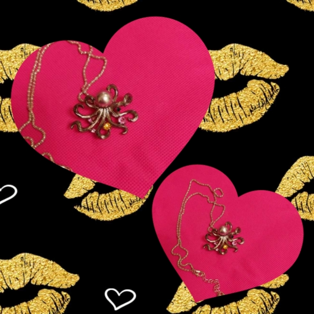 Betsey Johnson Octopus Necklace/Brooch